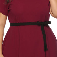 Load image into Gallery viewer, Plus Size Bow Belt Dress