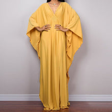 Load image into Gallery viewer, Loose V neck Plus Size Long Solid Color Bikini Cover-Up