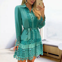 Load image into Gallery viewer, Women's Shirt Knee Length Dress