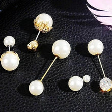 Load image into Gallery viewer, Women Vintage Pins Double Head Simulation Pearl Big Brooches, 5PCs