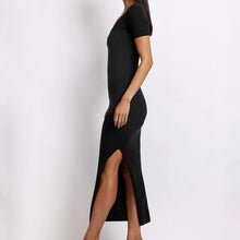 Load image into Gallery viewer, Sexy Crew Neck Tight Slit Long Dress