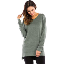 Load image into Gallery viewer, Women's Side Split Loose Casual Pullover Tunic Tops