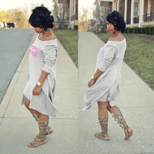 Load image into Gallery viewer, Lips Print T-shirt Dress