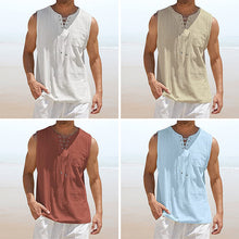 Load image into Gallery viewer, Men's Solid Color Drawstring Waistcoat