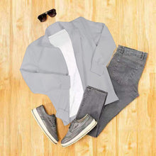 Load image into Gallery viewer, Solid Zip Stand Collar Jacket