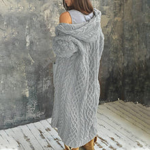 Load image into Gallery viewer, Braided Lazy Hooded Sweater