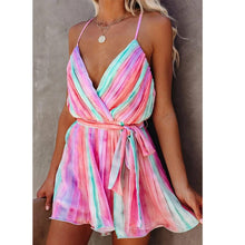 Load image into Gallery viewer, Rainbow Color Cami Mini Dress