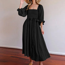 Load image into Gallery viewer, French Ruffled Lantern Sleeves Multi-wear Dress
