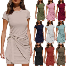 Load image into Gallery viewer, Knotted Short Sleeve Dress
