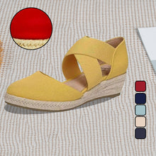 Load image into Gallery viewer, Hemp Rope Wedge Sandals