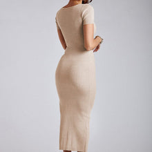 Load image into Gallery viewer, Sexy Crew Neck Tight Slit Long Dress