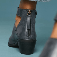 Load image into Gallery viewer, Women Fashion Daily Chunky Heel Zip Shoes
