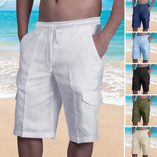 Load image into Gallery viewer, Men's Casual Linen Shorts