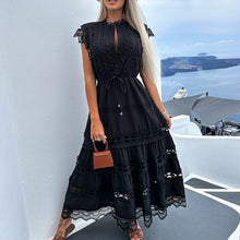 Load image into Gallery viewer, Women Hollow patchwork long dress