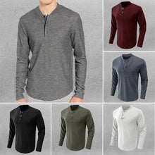 Load image into Gallery viewer, Henry Collar Button T-Shirt