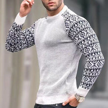 Load image into Gallery viewer, Men's Knitted Waffle Plaid Slimming Top