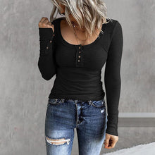 Load image into Gallery viewer, V-Neck Button Long Sleeve Tank Top