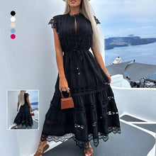 Load image into Gallery viewer, Women Hollow patchwork long dress