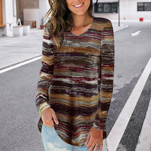 Load image into Gallery viewer, Contrast Striped Long Sleeve T-Shirt