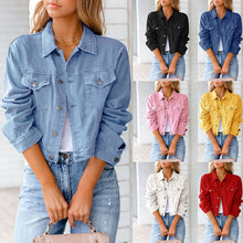 Load image into Gallery viewer, Colorful Denim Jacket
