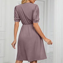 Load image into Gallery viewer, V-neck Long Pocket Casual Dress