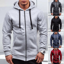 Load image into Gallery viewer, Zip Solid Hoodie