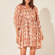 Load image into Gallery viewer, Floral String Loose Dress