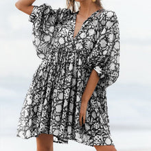 Load image into Gallery viewer, Floral String Loose Dress