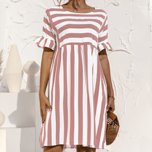 Load image into Gallery viewer, Ruffled Striped Dress