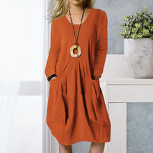 Load image into Gallery viewer, Pocket Solid Color Dress