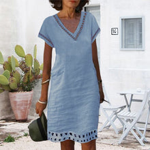 Load image into Gallery viewer, Women's Casual Cotton Dress