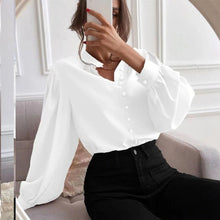 Load image into Gallery viewer, Button Up Stand Collar Long Sleeve Shirt