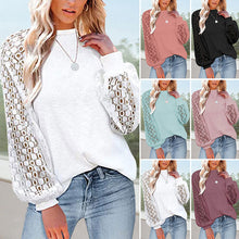 Load image into Gallery viewer, Waffle Lace Crewneck T-Shirt