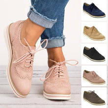 Load image into Gallery viewer, Women's flat suede casual shoes round toe