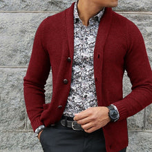 Load image into Gallery viewer, Men's Cardigan Single Breasted Knit Top