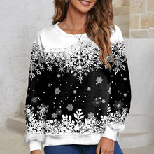 Load image into Gallery viewer, Women Xmas Snowflake Print Pullover
