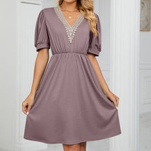 Load image into Gallery viewer, V-neck Long Pocket Casual Dress