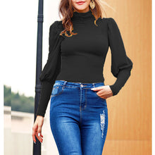Load image into Gallery viewer, Women's Long Sleeve Slim Fit Turtleneck Basic T-Shirts