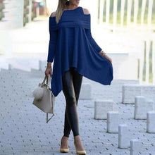 Load image into Gallery viewer, Cold Shoulder Solid Color Rib Tops