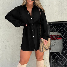 Load image into Gallery viewer, Women's Solid Color Long Sleeve Shirt Suit