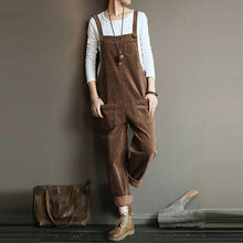 Load image into Gallery viewer, Wide Leg Corduroy Overalls