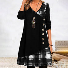 Load image into Gallery viewer, Long-sleeve Patchwork Dress