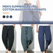 Load image into Gallery viewer, Men's Summer Casual Cotton Baggy Harem Pants