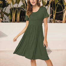 Load image into Gallery viewer, Pocket Crew Neck Dress