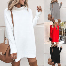 Load image into Gallery viewer, Mid Collar Sweater Dress