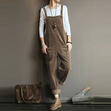 Load image into Gallery viewer, Wide Leg Corduroy Overalls