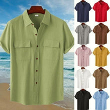 Load image into Gallery viewer, Men's Linen Short Sleeve Shirt