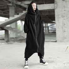 Load image into Gallery viewer, Unisex Long Sleeve Hooded Long Coat