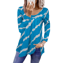 Load image into Gallery viewer, Striped Print Loose Long Sleeve T-Shirt