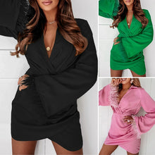 Load image into Gallery viewer, Fringed Sleeve Hip Dress